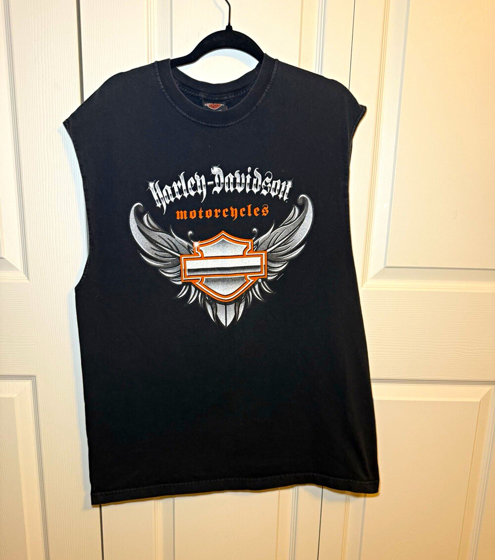 2004 Harley Davidson Macon Georgia T Shirt XL Sleeveless Double Sided Black